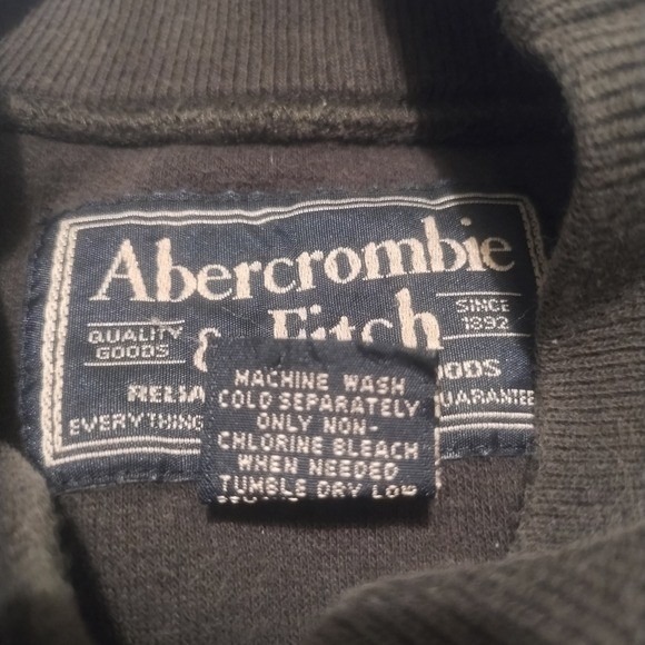 Vintage Abercrombie & Fitch Olive Green Mens Mock Neck Long Sleeve XL 90s Y2K - Picture 8 of 8